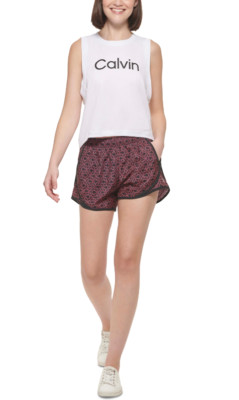 Calvin Klein Performance Women's Printed Shorts Black Size M 1076