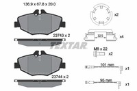 Bremsbelagsatz FÜR MERCEDES-BENZ E-KLASSE (W211) - Textar 2374303
