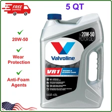 Valvoline VR1 Racing SAE 20W-50 High Performance High Zinc Motor Oil 5QT For Car
