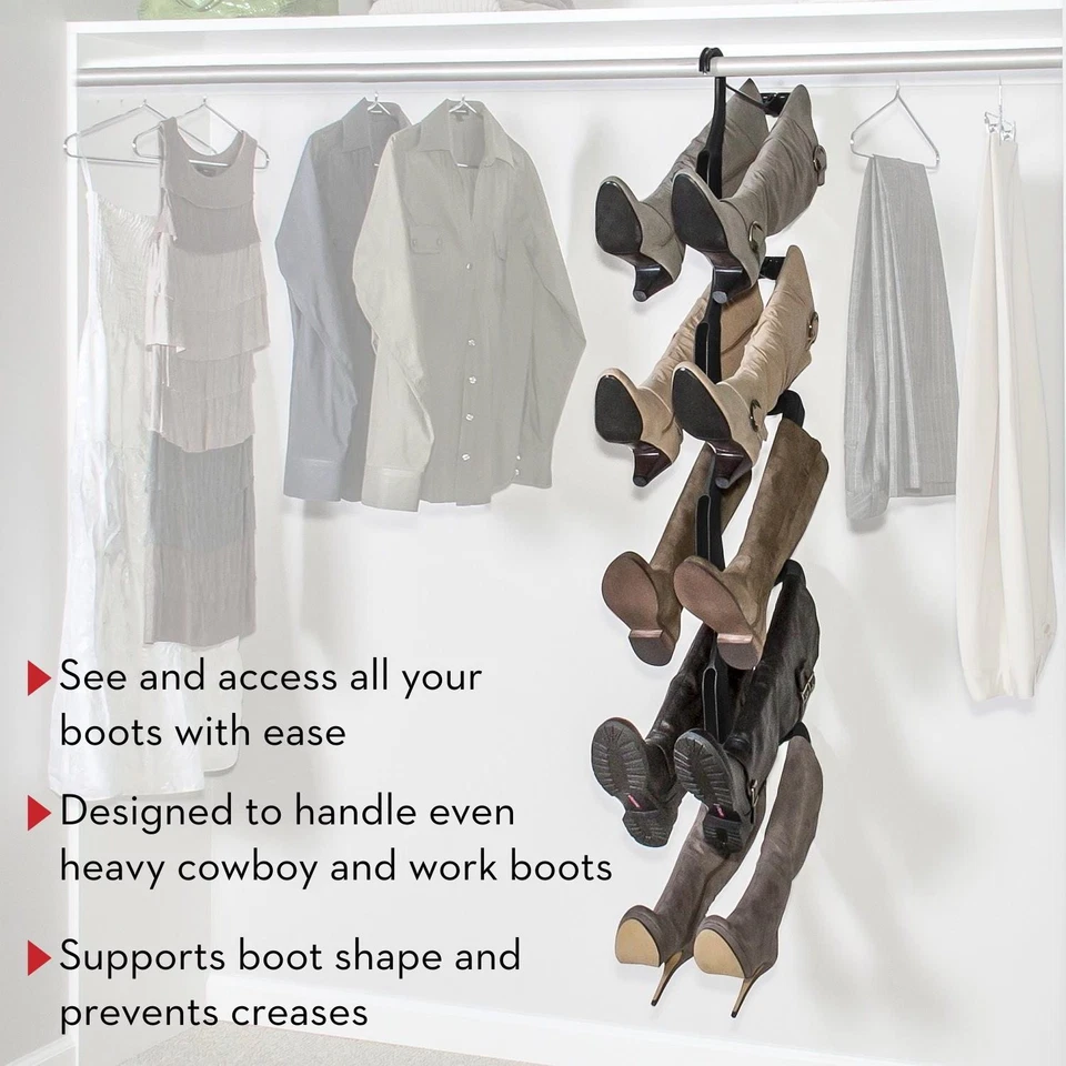 Boot Rack – As Seen On Rachael Ray – Clean Up Your Closet Floor with Hanging ... - Image 4 of 4