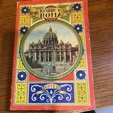 Antique Ricordo Di Roma Parte I Souvenir Postcard Book