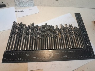 Job lot 35 jobber drill bits 9.6mm 5.6mm imp & met ex RR engineer Brit makes