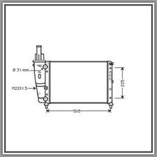 Radiateur Fiat 132