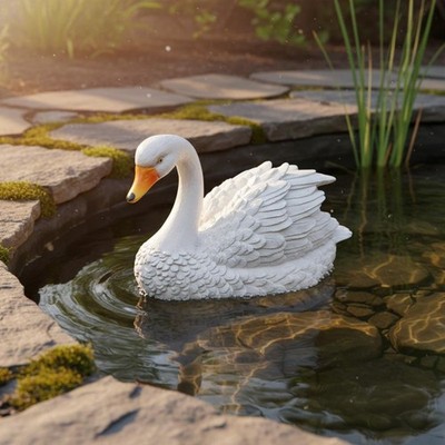Schwebender Vogel Statue Wetterfest Realistisch Schwan Statue Deko Charm