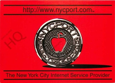 Postkarte:: WW.Nycport.Com, der New Yorker Internetdienstanbieter ISP