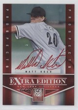 2012 Elite Extra Edition Prospects Red Ink Signatures 5/25 Matt Koch Auto 0s3