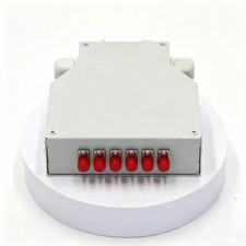 6 Port LC fiber optic Terminal Box DIN Rail Mounted Supports SC/FC/LC Coupler