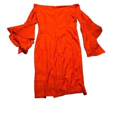 Venus New Womens Off Shoulder Orange Cocktail Dress Size 6