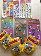 Vtg Sandylion Sticker LOT of 10 Packs Sealed All Peanuts Gang Snoopy