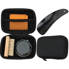 Travel Shoe Shine Kit Complete Set with Care Pink