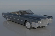 ABS-LIKE RESIN 3D PRINTED 1/18 1970 CADILLAC DEVILLE CONVERTIBLE KIT