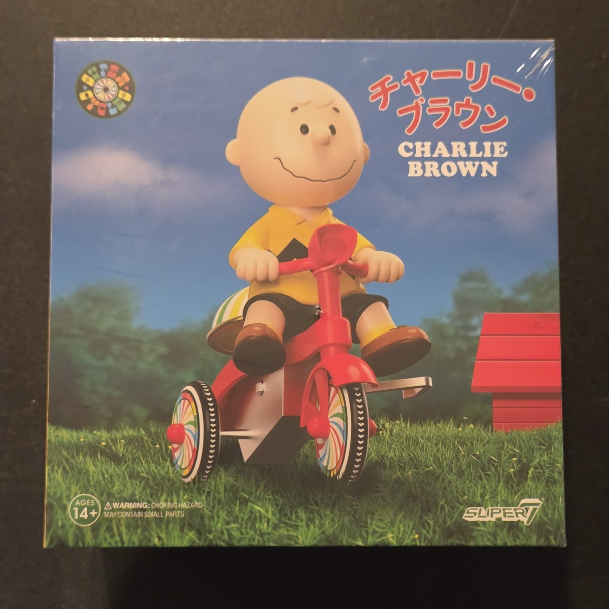 Super7 Super Cycles Peanuts Charlie Brown Yellow Shirt Red Trike