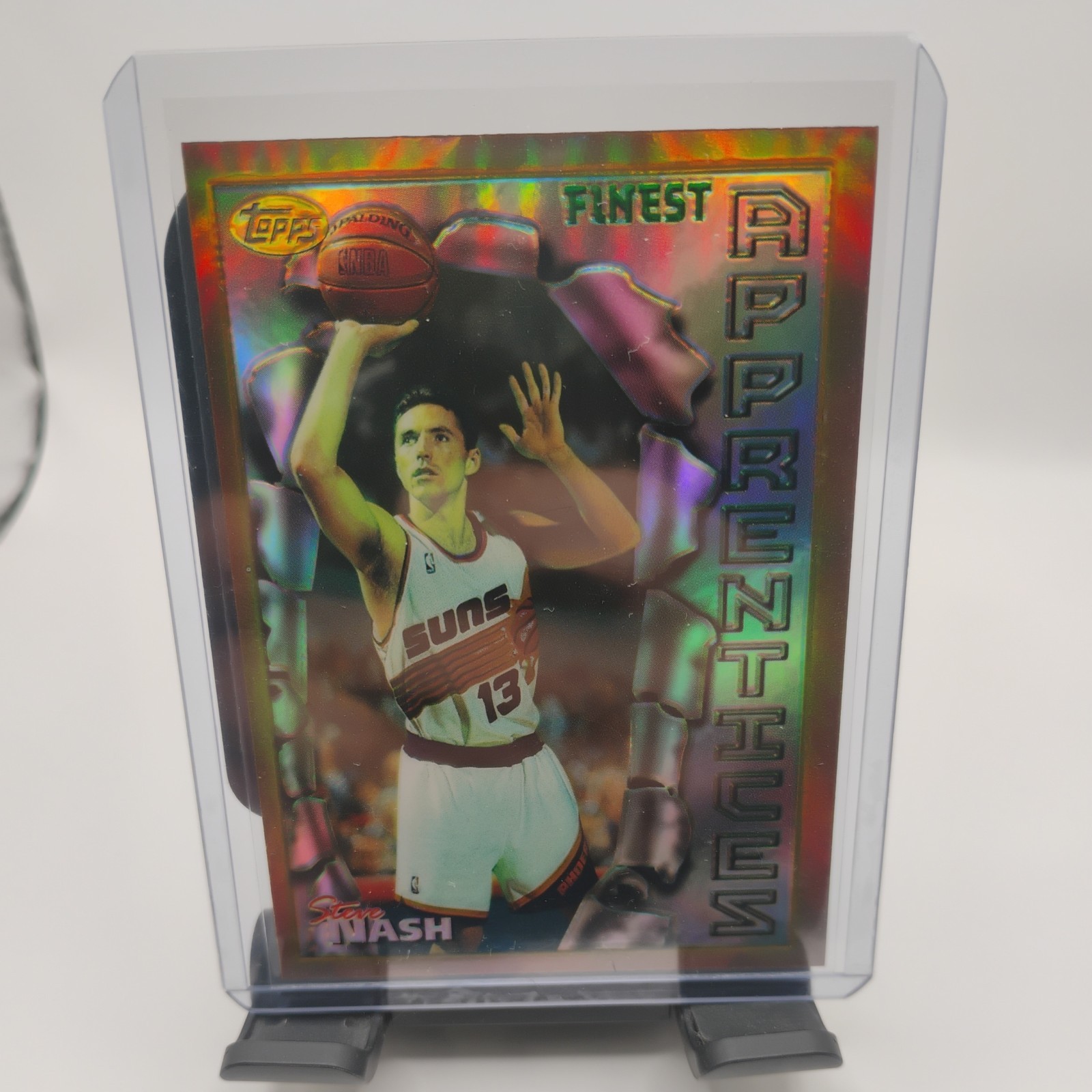 1996-97 Topps Finest Refractor Steve Nash RC Apprentices #75 W/o coating