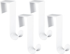 Plastic Over The Door Hooks 4 Pack Door Hanger Hook White Coat Rack Plastic Over The Door Hooks 4 Pack Door Hanger Hook White Coat Rack