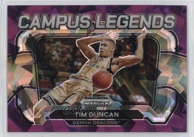 2024 Panini Prizm Draft Picks Campus Legends Purple Ice /149 Tim Duncan HOF 04br