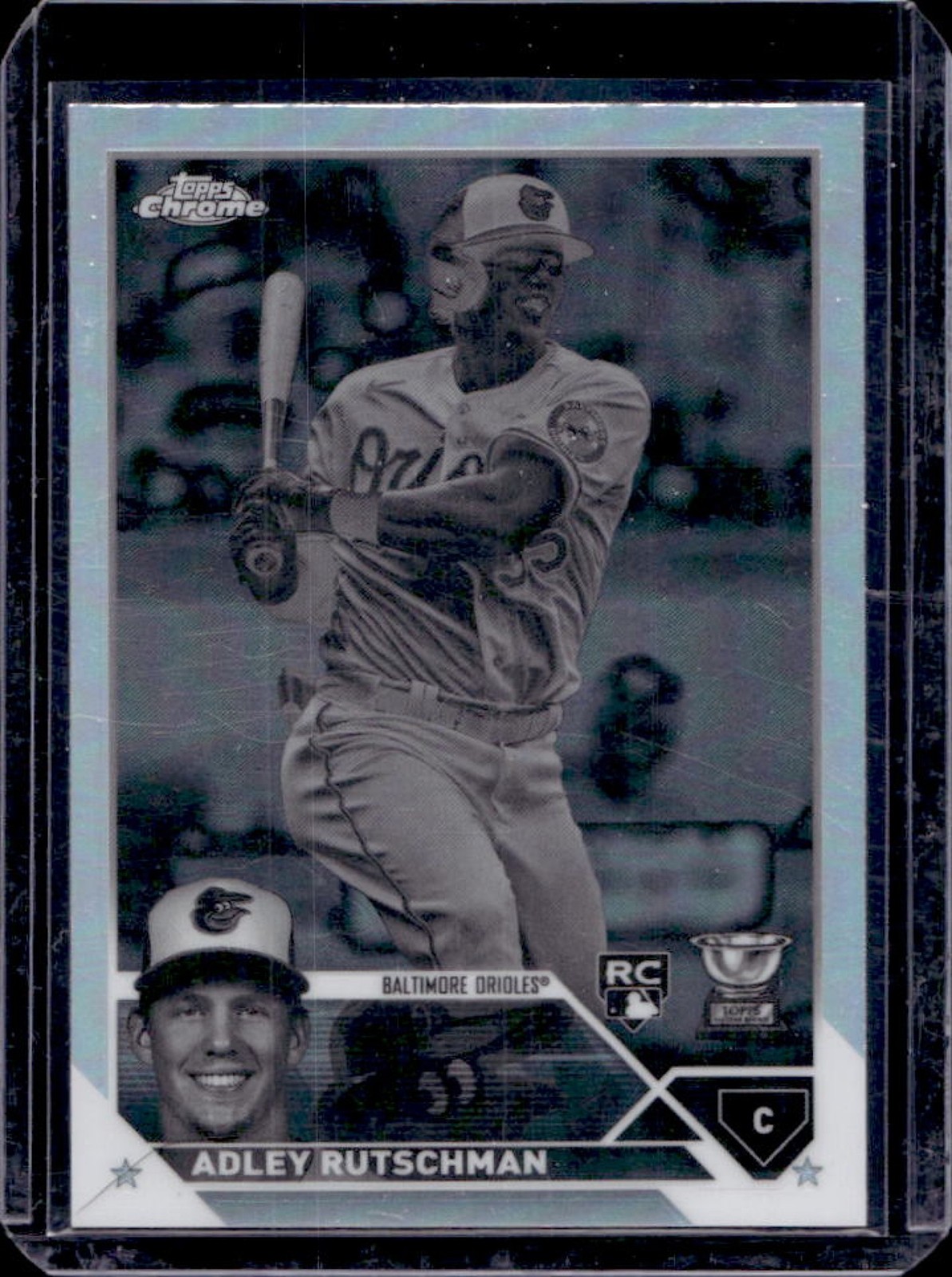 2023 Topps Chrome Adley Rutschman RC Negative Refractor #1 Orioles