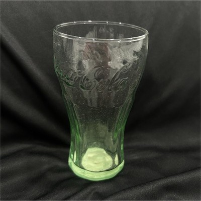 Coca-Cola Green Embossed Glass Soda Collectible Embossed Drinking Glassware