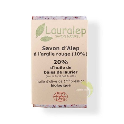 Aleppo Bio Seife mit rotem Ton Laurep Bad Dusche Hygiene Sauberkeit