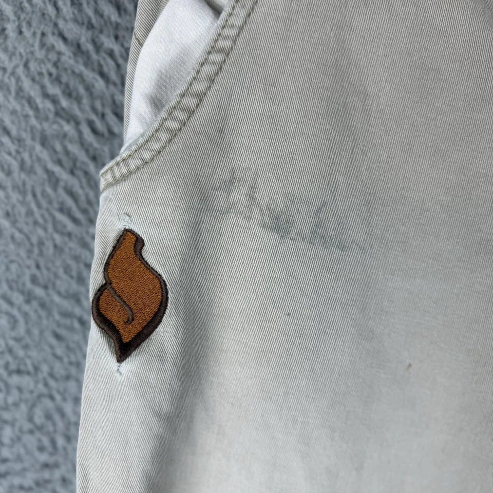 Chinos caqui vintage hechos en EE. UU. JNCO talla 34x34 gran desgaste estufa pipa (mancha) Foto 2 de 4