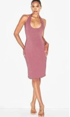 chinese dress ladies SKIMS PLUNGE HALTER MIDI DRESS  Luxe by Kan