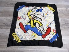 Vintage Disney Goofy Paint Splatter Bandana Handkerchief Made USA 22" 1990s