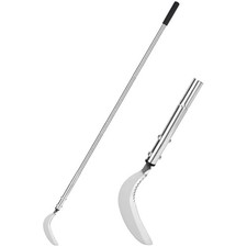Weeding Sickle, Steel Grass Sickle with Serrated Double-Edged Blade, T