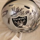 Oakland Raiders Signed FS Helmet Allen Biletnikoff Plunkett Beckett Authenticate