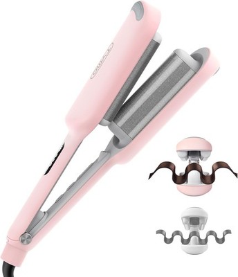 Curling Iron Hair Crimper Waver -  ROVY Beach Waves Curling Wand, Ionic Deep Wav