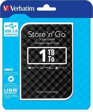 Verbatim Store 'N' Go 1TB Hard Disk Esterno 2.5" Portatile USB 3.0 Backup 53194