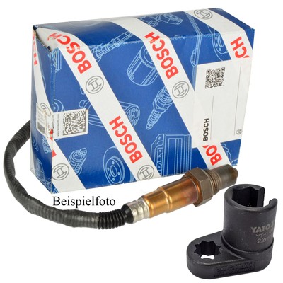 BOSCH Lambdasonde Vor Kat 3-Pin 610mm + Stecknuss 22mm für VW TRANSPORTER T4