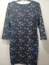 Solo Navy Floral Dress Size 12.