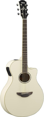 Yamaha APX600 Acoustic-Electric Guitar Thin Body Vintage White Finish Spruce