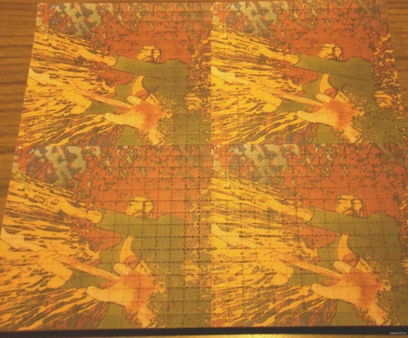 JIMI HENDRIX w GUITAR BLOTTER ART vintage 60s style Psychedelic hippie  double