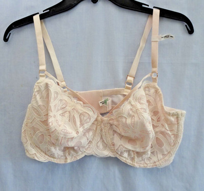 Aerie Show Off Rooftop Garden Lace Underwire Balconette Bra Pastel Pink 40DD NEW