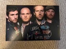 COLDPLAY SIGNED 10x8 PHOTO WITH COA AUTOGRAPH
