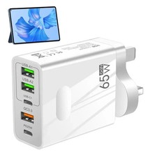 Quick Charger UK Plug IN Fast Wall Charger Power Adapter 5 Port USB-C PD Type C 