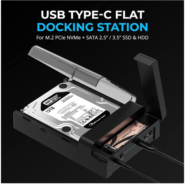 Estación de Acoplamiento Plana Sabrent Lay 10Gbps USB 3.2 Tipo-C