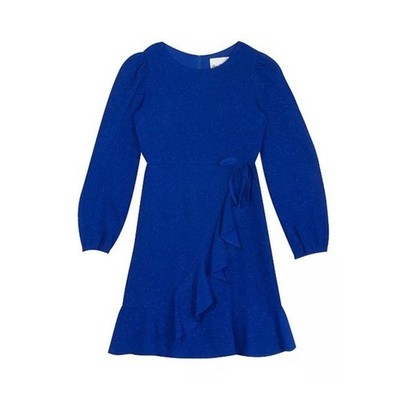 New glittery faux wrap girls dress size xl 14 new formal dressy preppy
