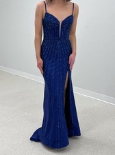 Blue Sherri Hill Prom Dress Size 0