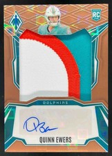 2025 Phoenix Quinn Ewers Rookie Patch Auto Bronze Pandora Prizm /199 Dolphins