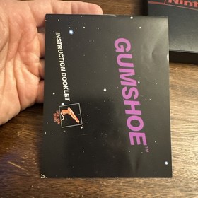 Gumshoe (Nintendo NES) Complete CIB - 5-Screw Hangtab Gloss Sticker - Authentic