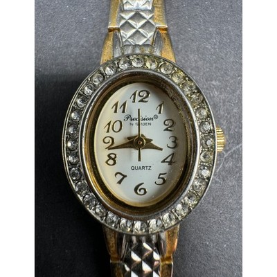 Precision by Gruen GP447L Gold and Silver Crystal Oval  display picture 3