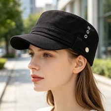 Casquette Baseball Militaire Flat Cap Unisexe Réglable Respirante Coton Mélange