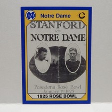 Notre Dame College Football Rose Bowl Card 160 (B)