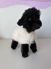 Aurora Miyoni Plush Black And White Sheep Lamb Stuffed Toy
