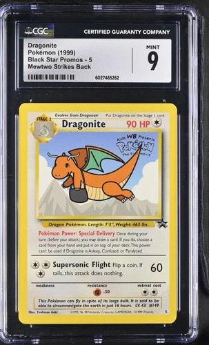 Dragonite Mewtwo Strikes Back Black Star Promos 5 CGC 9