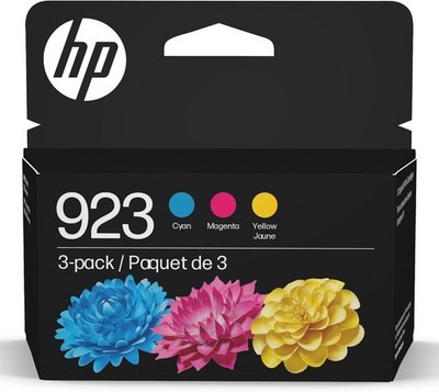 Genuine HP 923 Color Ink Cartridges-C/M/Y-For HP 8120 8130 Printer OEM-3PK NIB