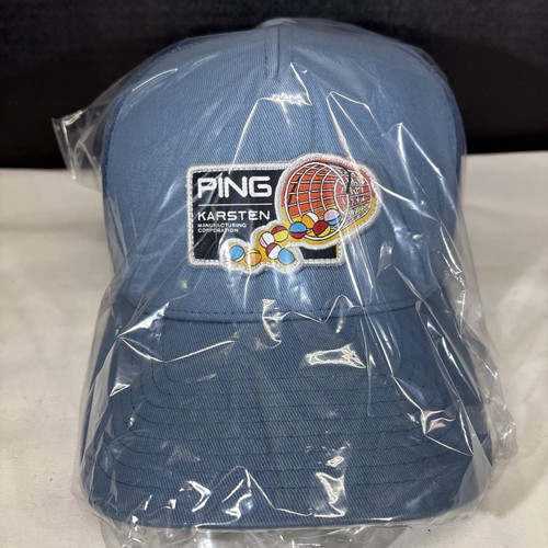 PING Karsten Hat Cap Snap Back Blue Mesh Trucker Patch SensorCool Golf Free Ship