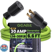 GEARit 30-Amp Generator Extension Cord, 120/250-Volt, 4-Prong, 7500W, NEMA L1