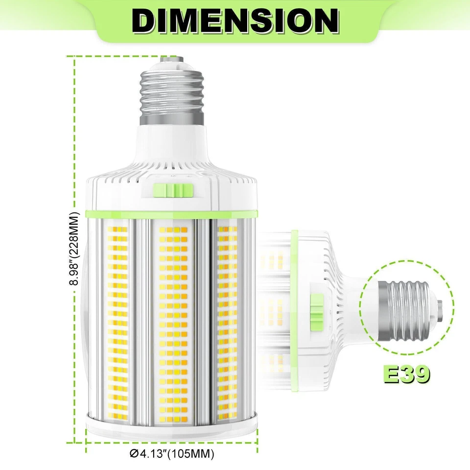 120W Led Corn light Bulb E39 Base Warehouse Workshop High Bay Lamps 18,000LM ETL - Image 2 of 4